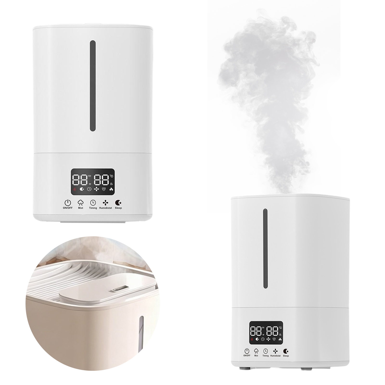 Baby Nursery Air Purifier - Humidificateur intelligent 5L avec purificateur d'air,