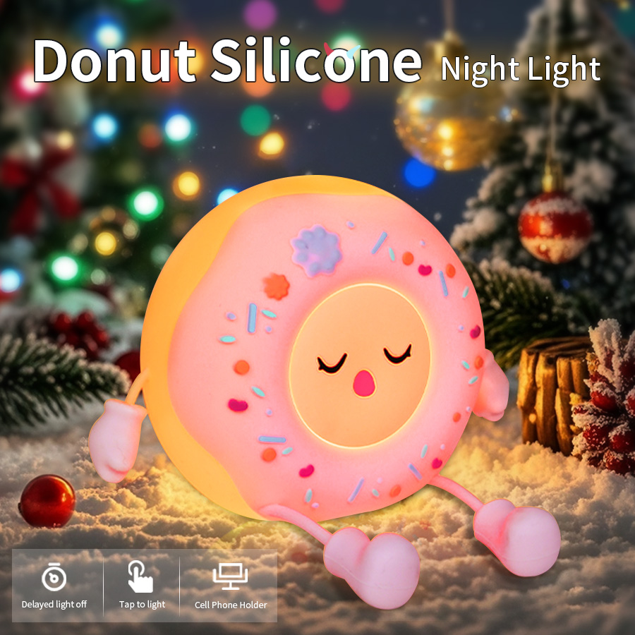 Baby Nursery Table Lamp - Donut Led veilleuse dessin animé Silicone