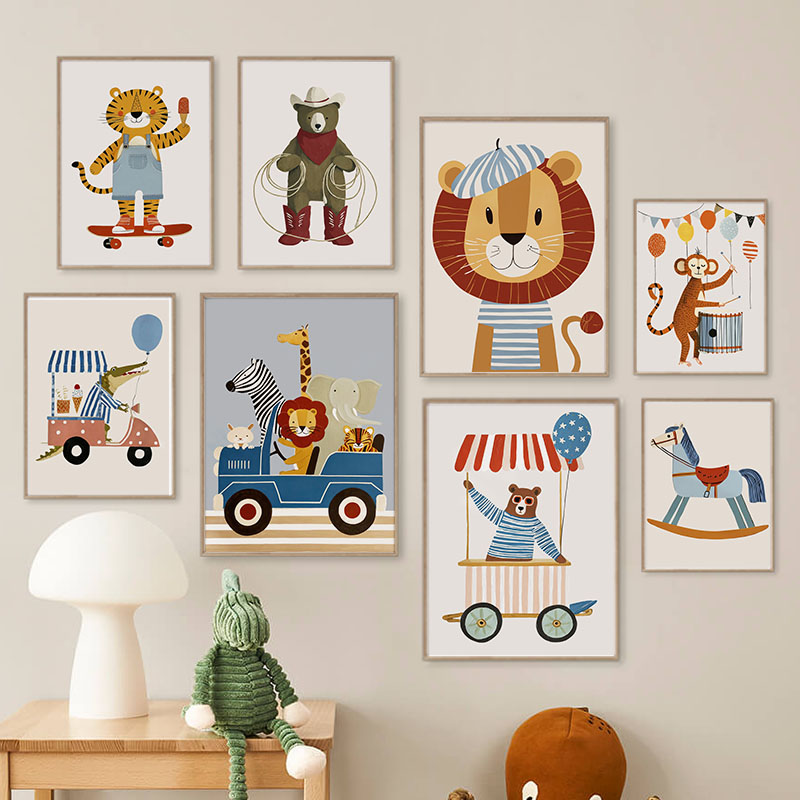 Baby Nursery Products - Tableau mural en toile amusant avec