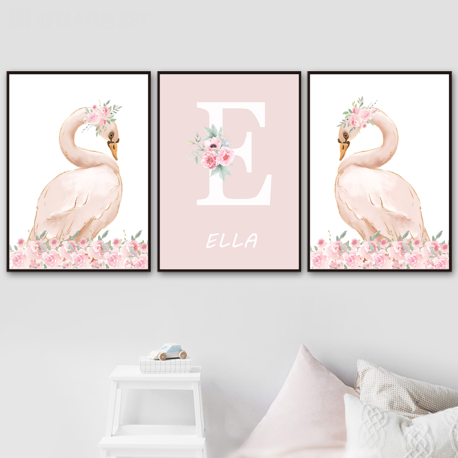 Toile murale d'ange rose pour  - Baby Nursery Animal Prints avis et prix