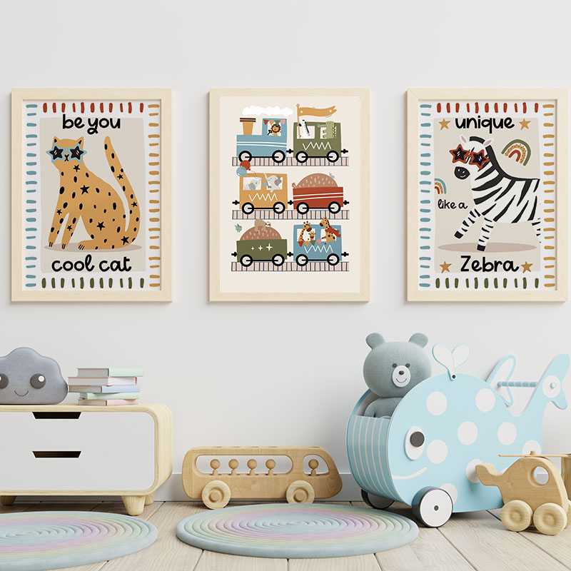 Tableaux et Affiches Muraux en - Baby Nursery Animal Prints avis et prix