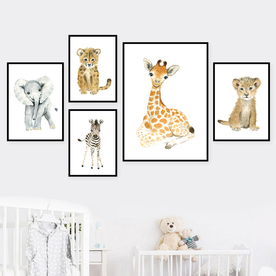 Toile d'art mural avec éléphan - Baby Nursery Elephant avis et prix