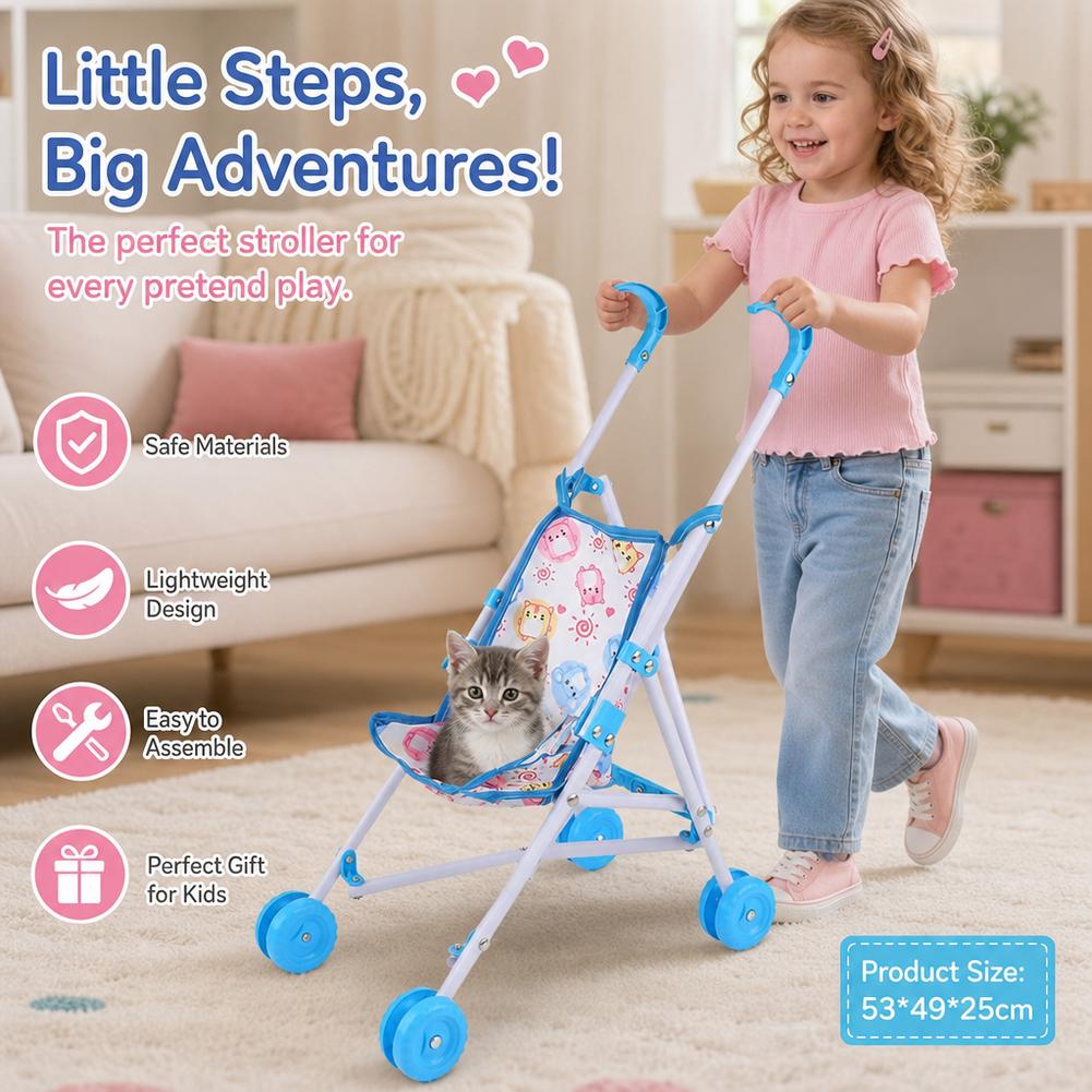 Poussette de poupée rose, char - Baby Nursery Trolley avis et prix