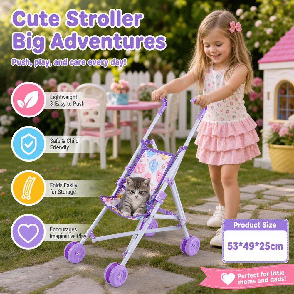 Poussette de poupée rose, char - Baby Nursery Trolley avis et prix