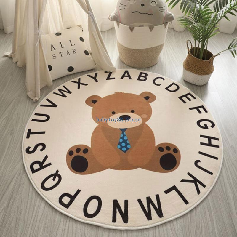 Y4UD – tapis jeu rond imprimé  - Baby Nursery Animal Prints avis et prix