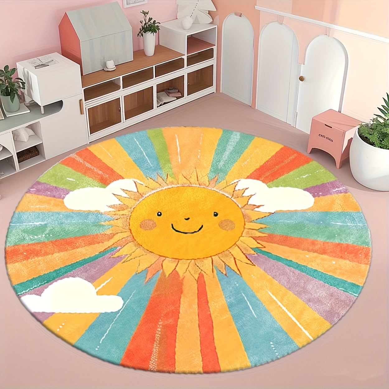 Tapis rond en peluche mignon p - Baby Nursery Themes Boy avis et prix