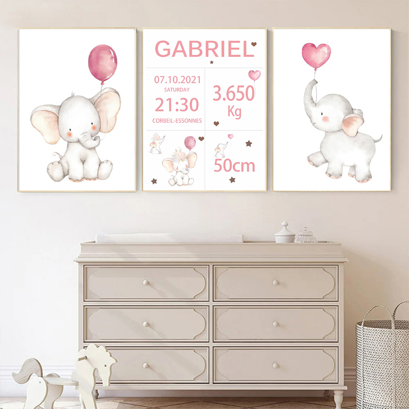 Toile de peinture sur toile ro - Baby Nursery Elephant avis et prix