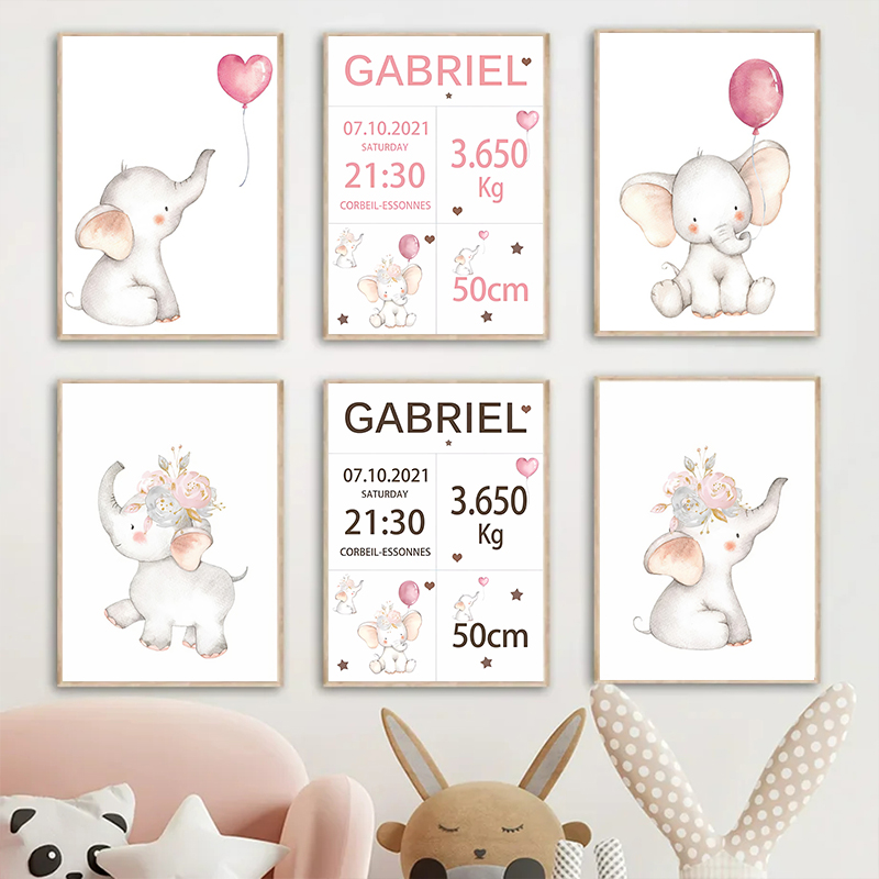 Toile de peinture sur toile ro - Baby Nursery Elephant avis et prix