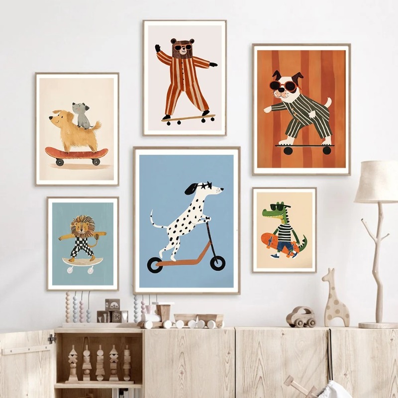 1 pièce, affiche sans cadre su - Baby Nursery Animal Prints avis et prix