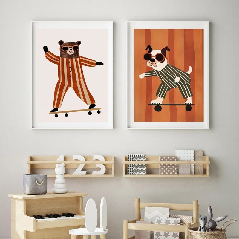 1 pièce, affiche sans cadre su - Baby Nursery Animal Prints avis et prix