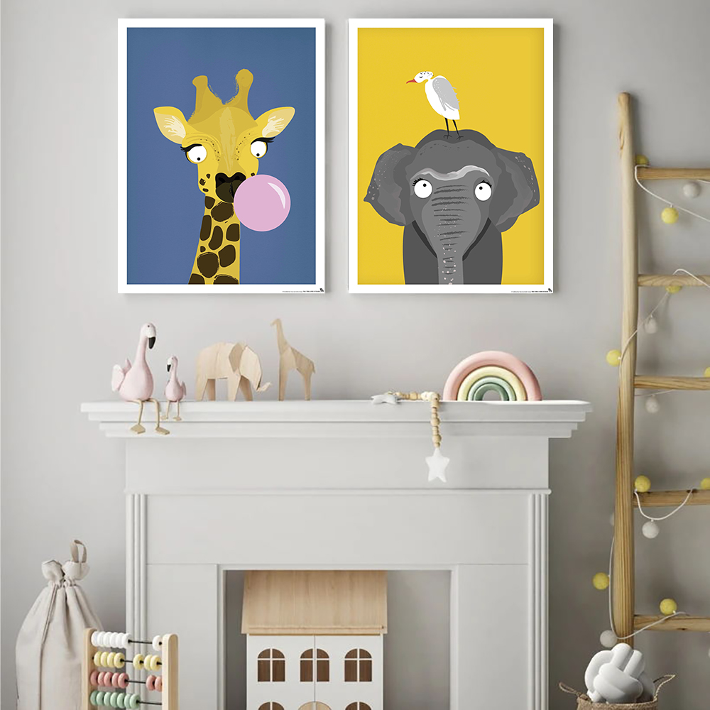 Affiche de Pépinière en Toile  - Baby Nursery Elephant avis et prix