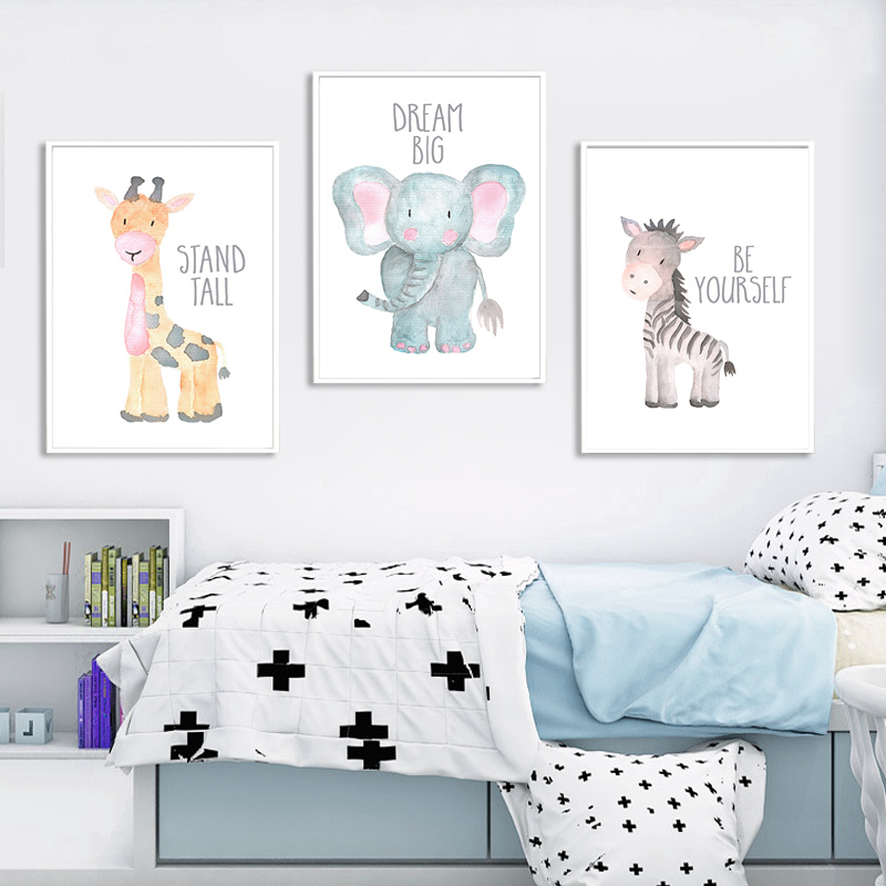 Affiche Murale en Toile avec A - Baby Nursery Elephant avis et prix